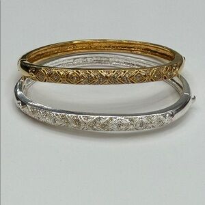 Elegant Gold and Silver Bangle Set